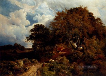  Percy Art Painting - the Road Across The Common landscape Sidney Richard Percy